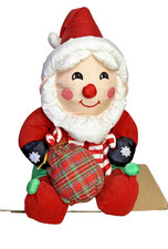 Vtg Santa Claus Nylon Plush 1993 International Silver Co 14" Christmas Decor