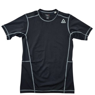 Reebok Herren T-Shirt schwarz Kompression Gr. L Training kurzarm