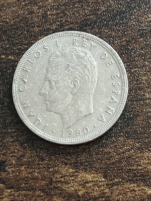 1980 Spain 5 Five Ptas Actual Coin TB1587*