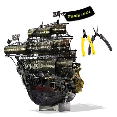 3D Puzzle Metall Piratenschiff Queen Anne's Revenge, 3D Metall Puzzle Segelbo...