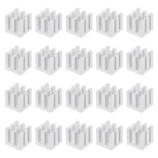 10x10x10mm Silver Tone Sticky Aluminum Heatsink Electronic Radiators 20 Pcs