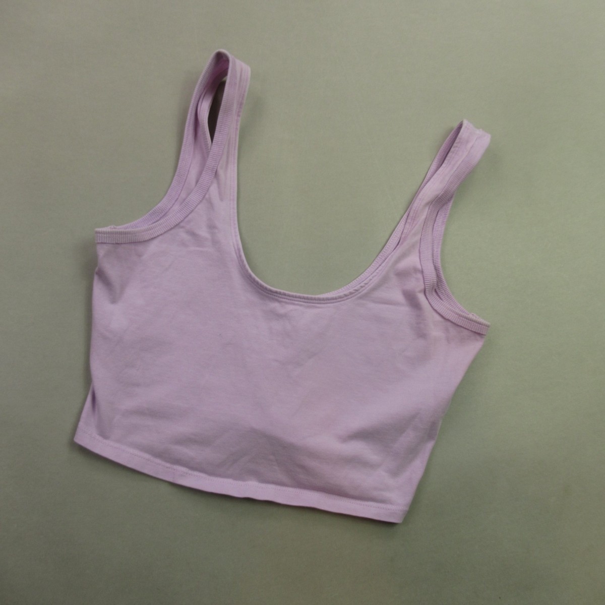 Free People Top Womens Medium Sleeveless Workout Gym Purple Crew Neck View 2