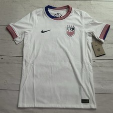 Nike Dri-Fit ADV USA 2024 Match Home Soccer Jersey Kids Large White FJ1527-101