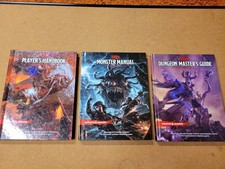 DND Core 3 Book Lot 5e 2014 Players Handbook DM Guide Monster Manual VGC
