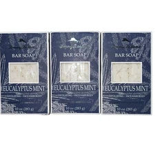3x Tommy Bahama Eucalyptus Mint Bar Soap Men’s Hair Face Body Exfoliating 10oz