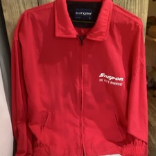 Snap-On Men s Red Full Zip Lined Jacket Embro...