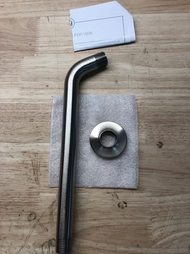 Signature Hardware SHSK86ZBN 12" Shower Arm & Flared Flange - Brushed Nickel - Picture 1 of 2