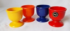 4 Eierbecher, Kunststoff, EMSA, Made in W. Germany, Vintage, 70er Jahre,