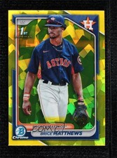 2024 Bowman Sapphire Edition Chrome Prospects Yellow /75 Brice Matthews 0hk3