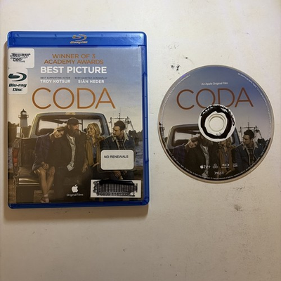 #ad CODA Blu ray 2021 Oscar Winner Best Picture Troy Kotsur Emilia Jones Movie $18.98
