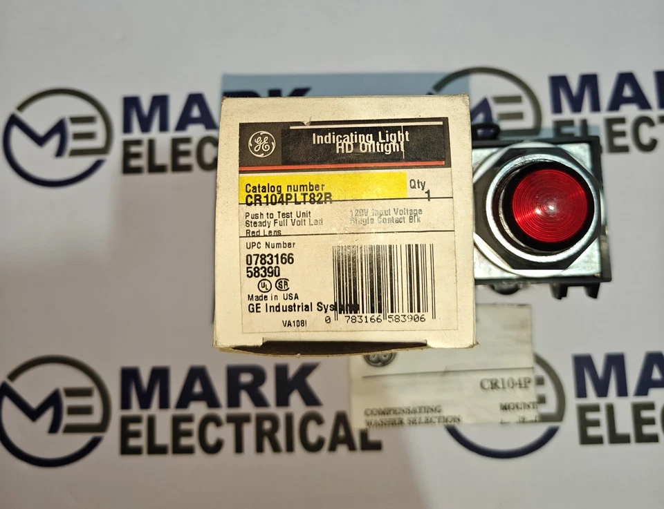 GE CR104PLT82R HEAVY DUTY INDICATING LIGHT COLOUR RED VOLTAGE 110VAC FAST SHIP - Image 2 of 4