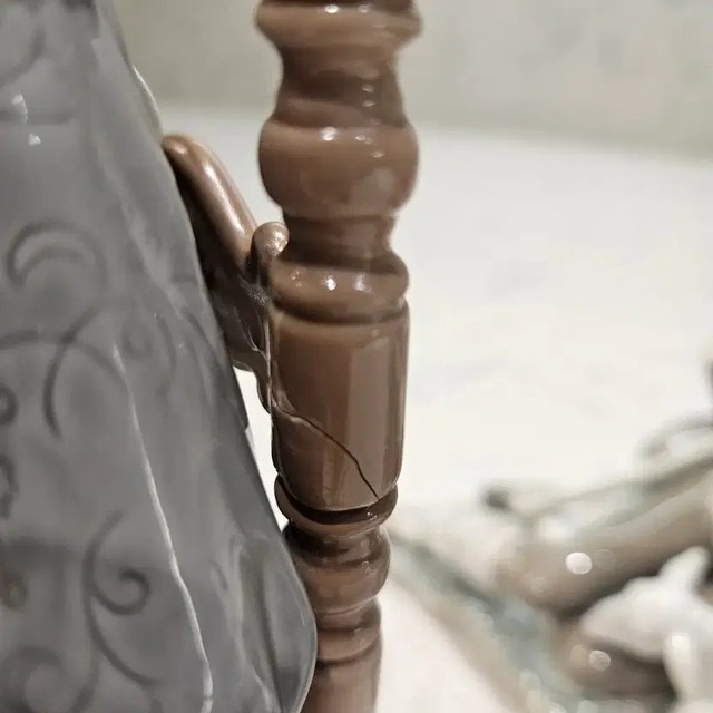 Yadro Figurine Sewing Woman Art Antique Decor