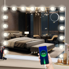 Image of Large Saihemei Hollywood Vanity Make Up Mirror with 17 LED light Dressing Table
