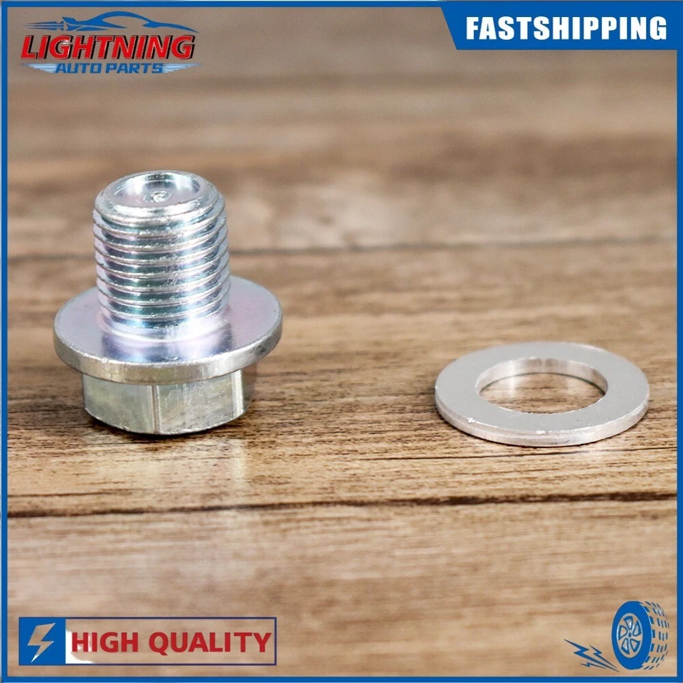Plugue de parafuso de drenagem de panela de óleo do motor com arruela para Honda Prelude97-01 Ridgeline06-18 - Imagem 4 de 4
