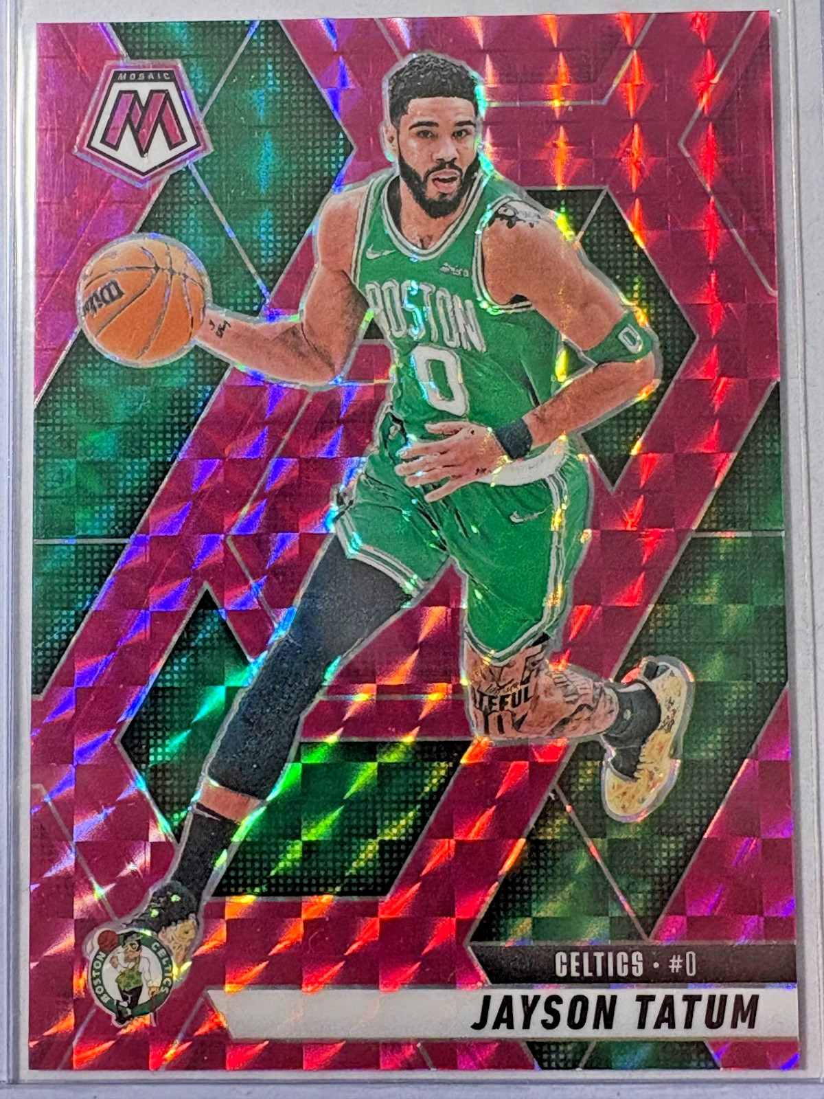 Jayson Tatum 2024-25 Panini Mosaic Mosaic Pink #188 Boston Celtics /175