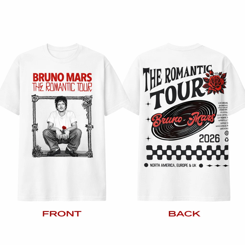 Bruno Mars The Romantic Tour T-shirt 2026