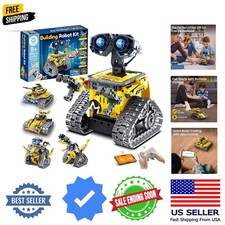 Robot Building Kit with Remote Control STEM Gifts for Boys Age 8-13, Coding R...