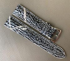 Gray Genuine leather Watch Strap Band Size...15 16 17 18 19 20 21 22 23 24 25 26