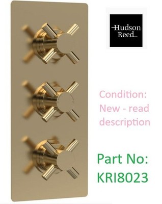 Hudson Reed KRI8023, TEC Kreuzkopf Unterputz Duschventil, Umsteller Dreigriff