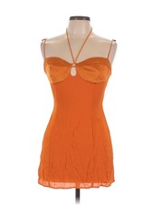 Reformation Women Orange Cocktail Dress 10