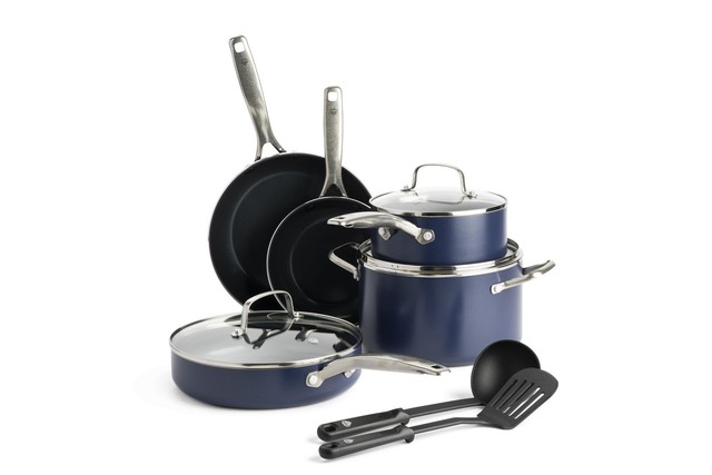Blue Diamond 10-Piece Ceramic Nonstick Cookware Set