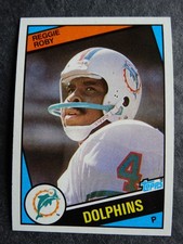 1984 Topps #127 Reggie Roby Miami Dolphins Rookie Rc Football Card. rookie card picture