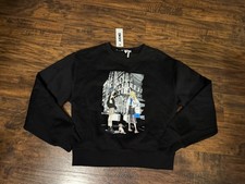 DKNY Woman Graphic Print Design Shopping Girl Black Sweatshirt Size Sz:XS