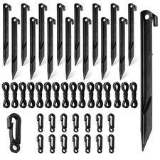 48PCS Inflatable Stakes with Tethers  Hooks, Plastic Tent Stakes Inflatable Acc