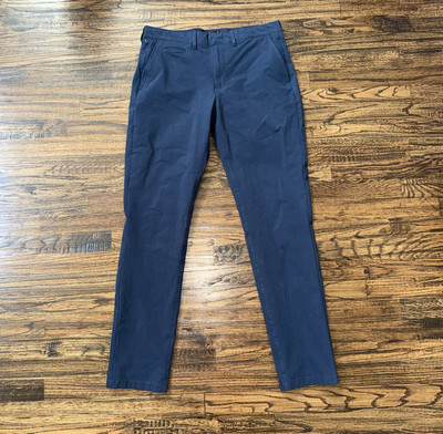 J. Crew 32 X 34 Navy Blue Slim Fit Flex Tech Pant Stretch Casual Chino