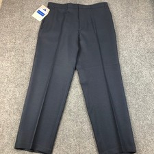 Vintage Levi Strauss Action Slacks Mens W38 L30 Dark Navy Polyester Dress Pants