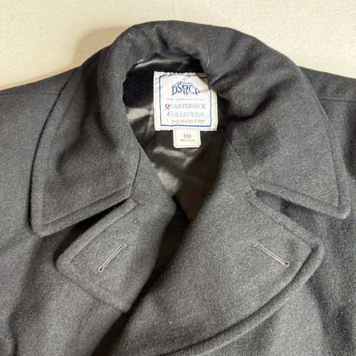 US Navy Men's DSCP Quarterdeck Collection Wool Pea Coat Overcoat Size 44R Black - Picture 3 of 9