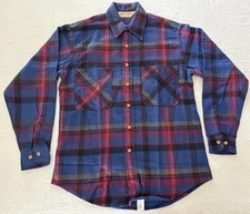 NWOT Vintage Big Mac Flannel Shirt Mens Med 15-15 1/2 Heavyweight Plaid USA Made