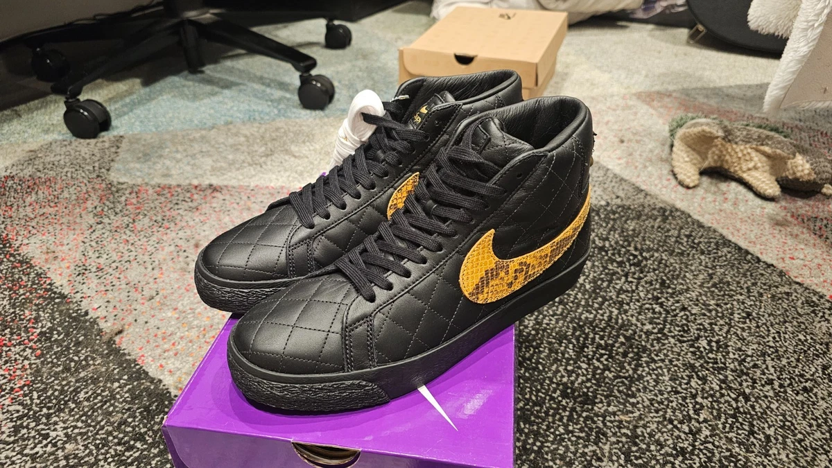Nike Supreme x Zoom Blazer QS SB Mid Black Snakeskin for Sale