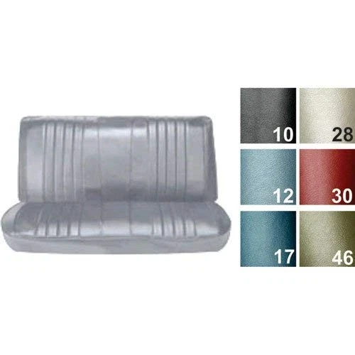 Cubierta de asiento trasero PUI 68AS10C 1968 Chevelle cupé negro Foto 3 de 3