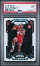 Bilal Coulibaly 2023 Panini Prizm White Sparkle SSP PSA 9 #153 Rookie RC