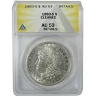 1883 S Morgan Silver Dollar AU 53 Details ANACS $1 Coin SKU:CP599