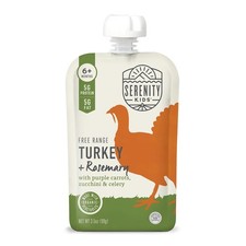  Pack of 12 Serenity Kids Turkey with Carrots and Zucchini Toddler Food 3.5 Oz