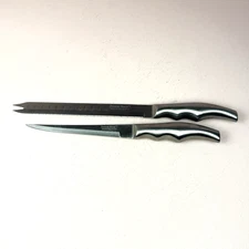 Forever Sharp Serrated & Fillet Knife Surgical Stainless Steel Set of 2