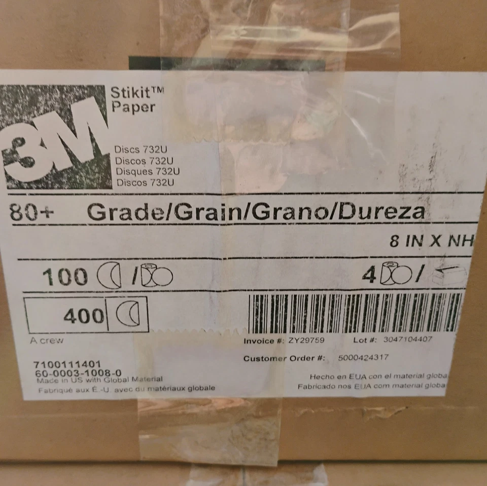 Шлифовальный диск 3M Cubitron II Stikit 8 дюймов 732U 80+ (100 штук) - Изображение 3 из 3