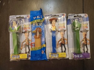 PEZ Disney Toy Story Dispensers Rex Woody Buzz Lightyear & Slinky