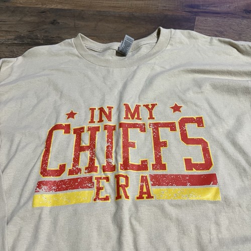Kansas City Chiefs NFL Travis Kelce #87 Beige T Shirt Mens XL In My Chiefs Era - Picture 5 of 8