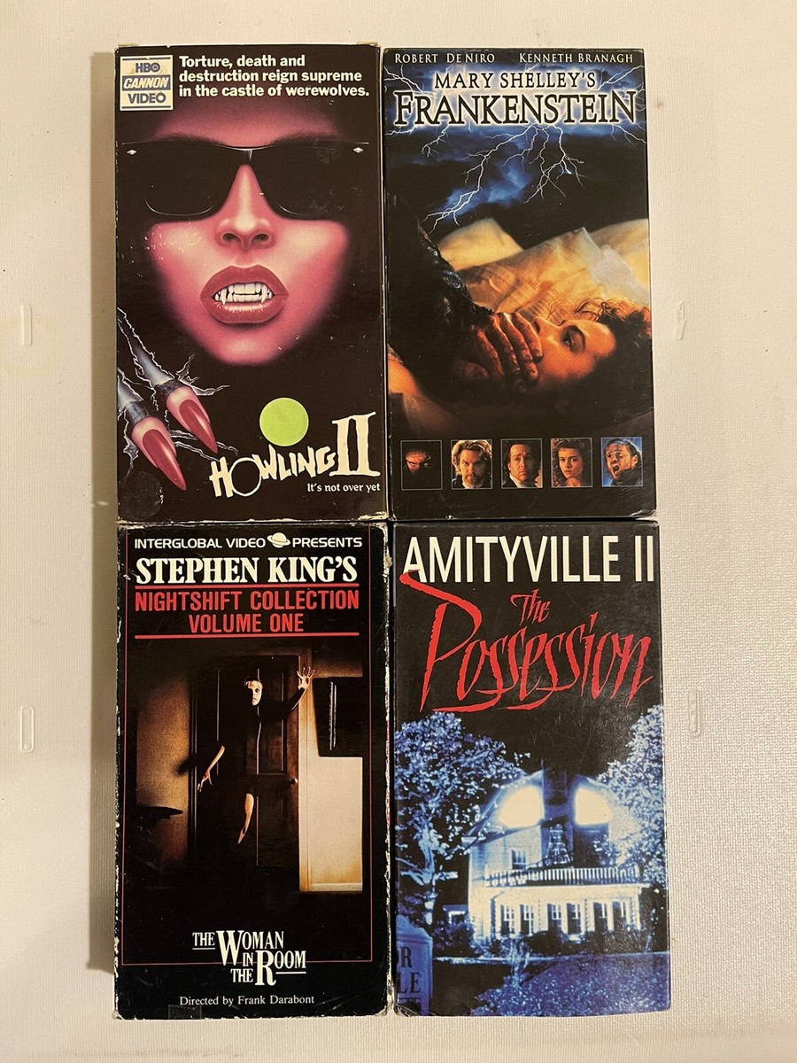 4 Horror Vhs Tape Bundle (Amityville2, Woman In Room, Howling2