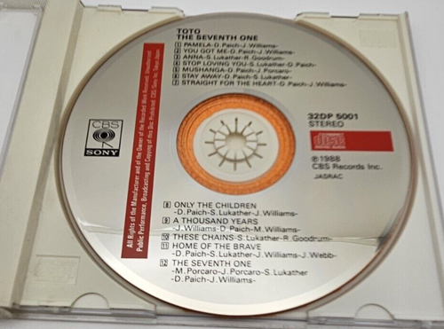 TOTO The Seventh One Japan Rare Vintage CD 32DP 5001 w/PROMO Sticker 1988 F/S - Picture 9 of 15