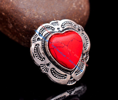 10X Love Heart Western Flower Conchos für DIY Leathercraft Gürtelsattel Zaumzeug