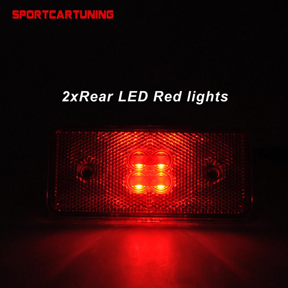 F&R LED Side Marker Lights Smoked For 02-14 Mercedes-Benz W463 G500 G550 G-Class — 第 4/4 张图片