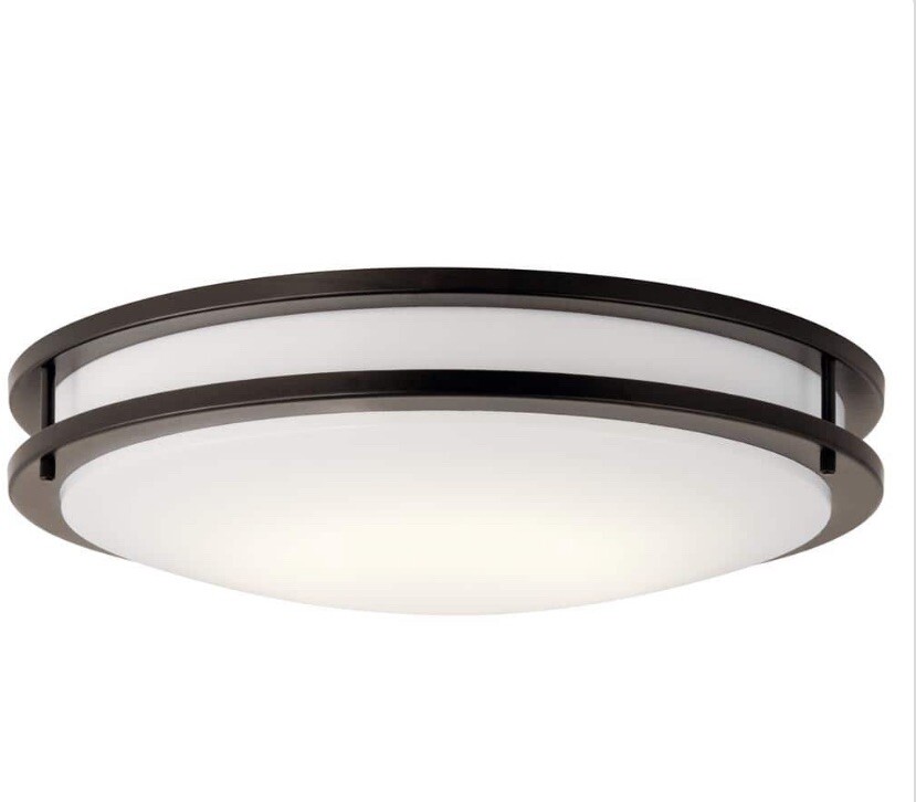 Kichler 10786OZLED Olde Bronze Flush Mount LED Light Fixture