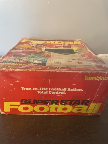 BAMBINO SUPERSTAR FOOTBALL HANDHELD ELECTRONIC GAME 1979 TESTED & WORKS WITH BOX - Picture 12 of 13