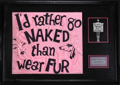 I'd rather go Naked than wear fur Christy Turlington orginal PETA in