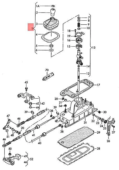 Perilla genuina VW Golf R32 GTI Rabbit Variant 4Motion negra/negra 1K0711113CHUZD Foto 2 de 2
