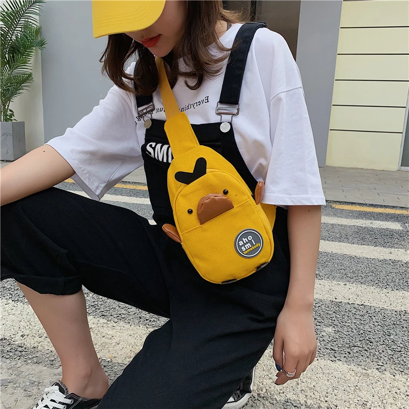 Cute Duck Crossbody Bag for Girls Korean Style Bags Trendy Viral Shoulder Bags